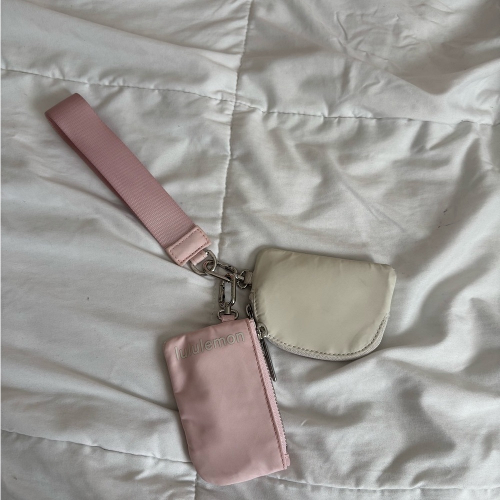 lululemon athletica Pink and Cream Keychain Pouches